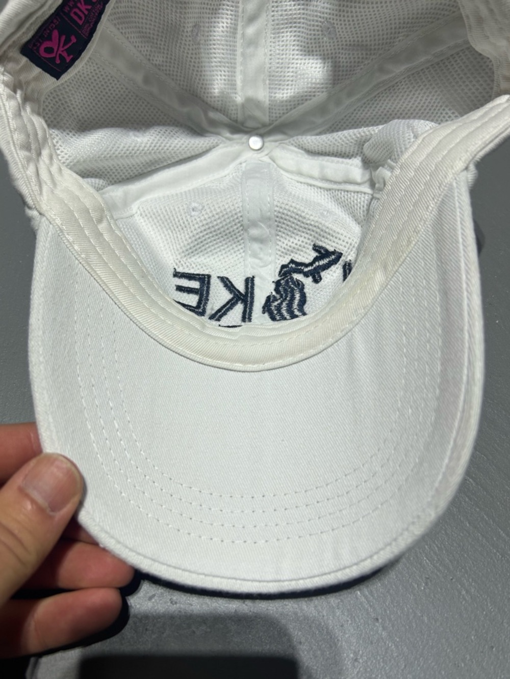 DK Caps - Lake Life - Traverse City Michigan Adjustable White Hat - Picture 7 of 10